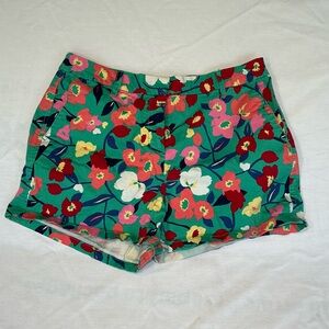 Elle . High Waisted . Floral Print . Women’s Chino Shorts